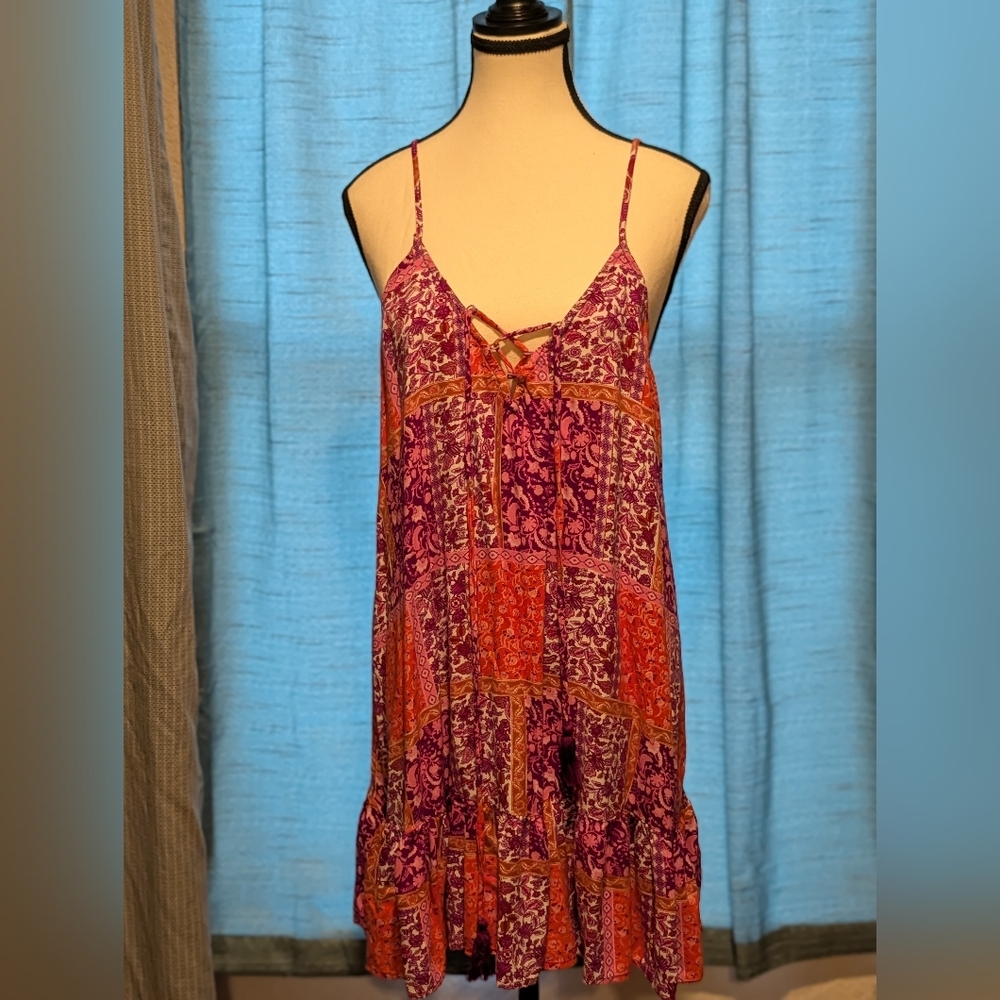 Vibrant Patchwork Mini Dress